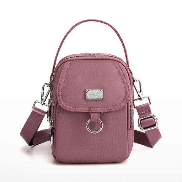 Women's shoulder bag / PURPLISH PINK & SILVER / lightweight and so practical - Picture 2 of 7